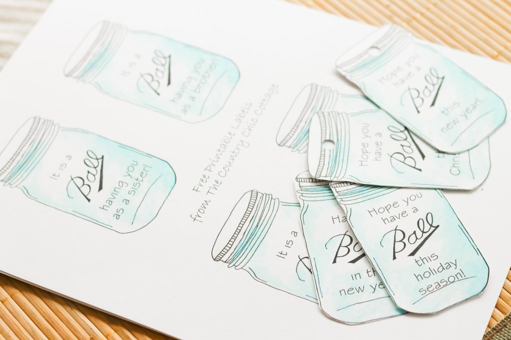 printed and cut gift tags