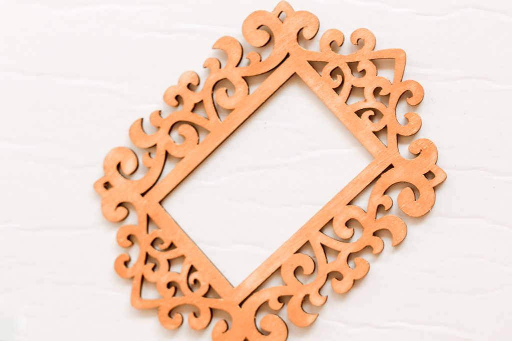 Frame with gold luster added