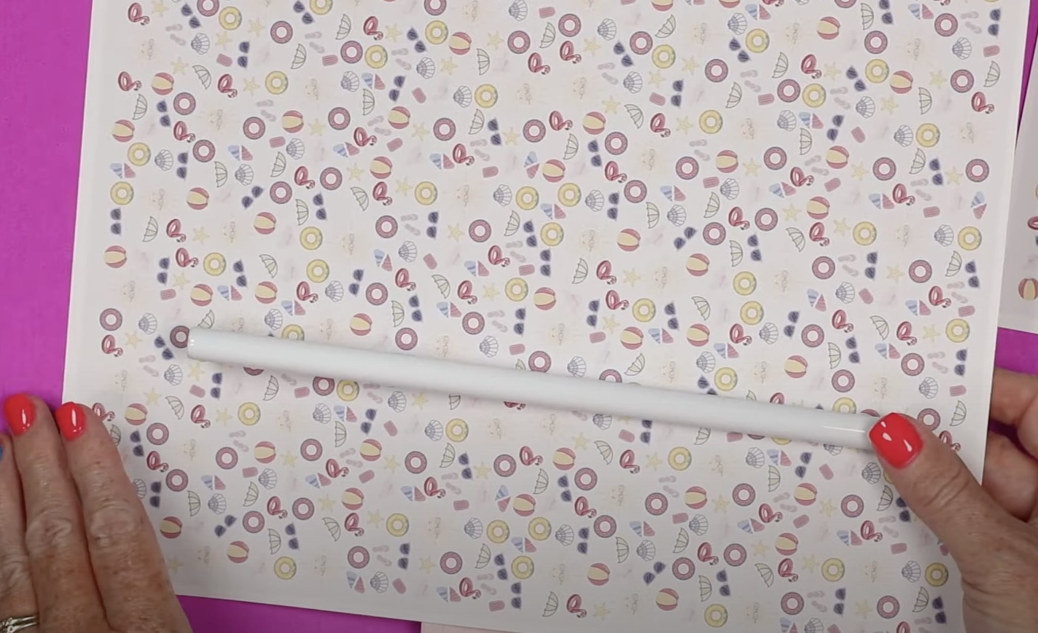 Measure straw and sublimation print.
