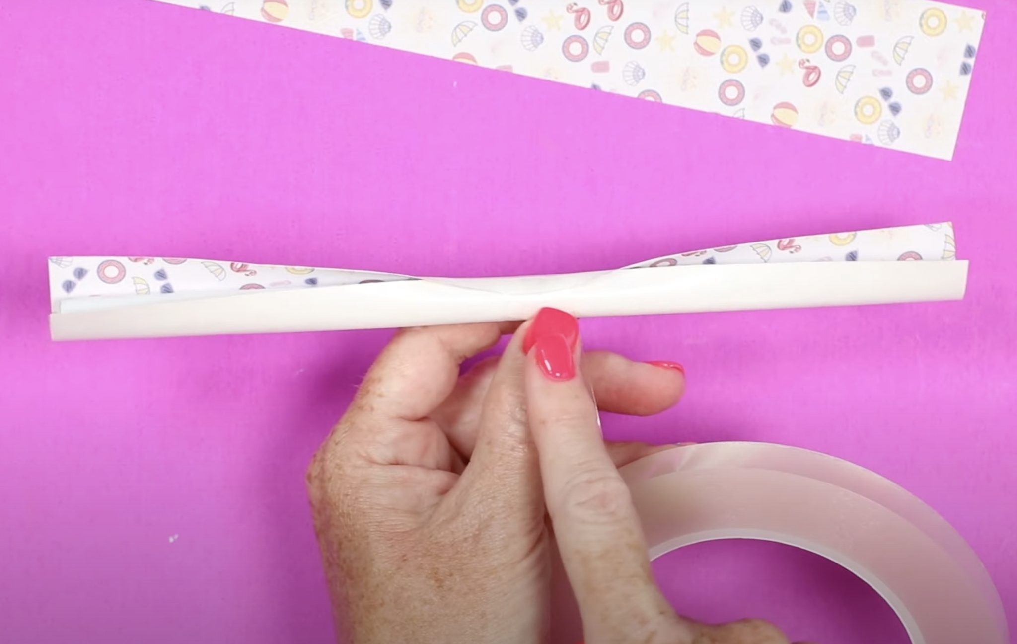 Wrap heat-resistant tape tight around print.