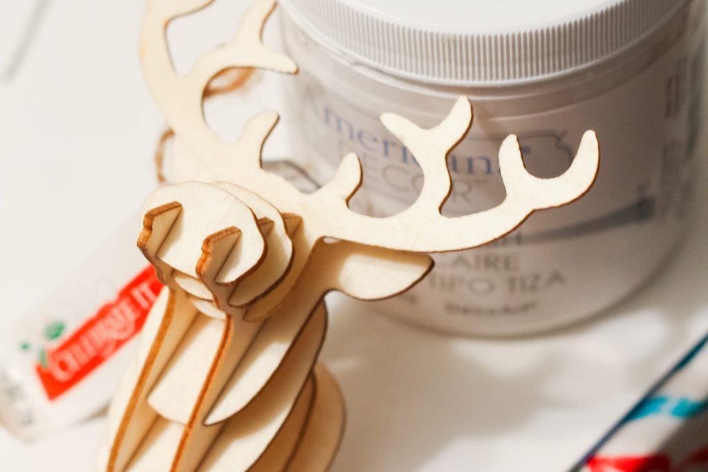 wooden ornament and chalk paint