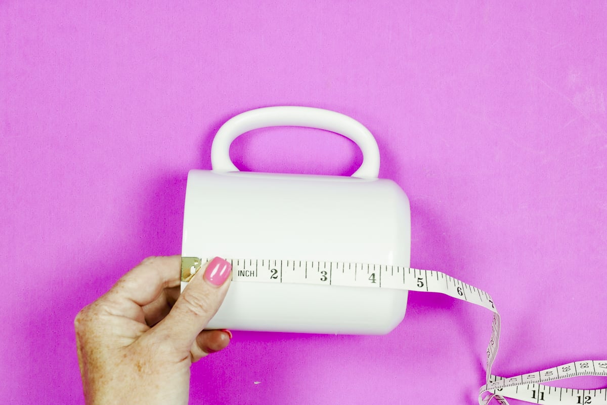 Measure height of sublimation mug.