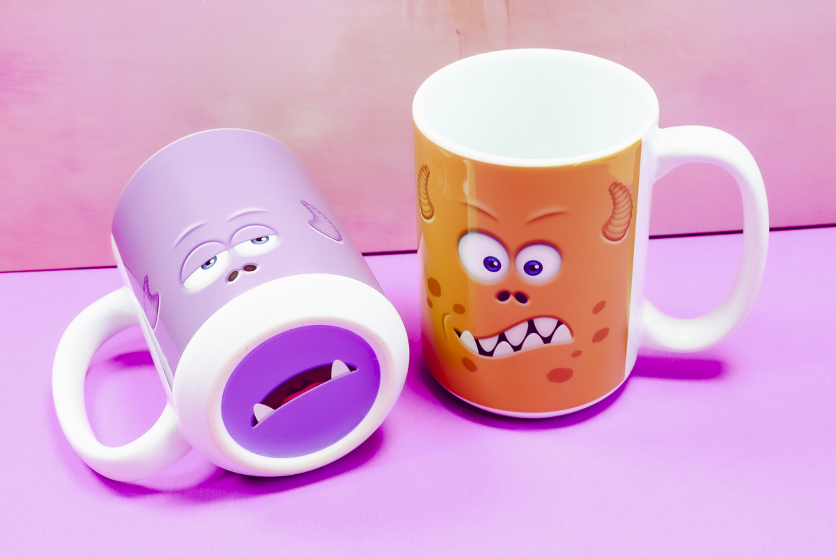 Finished mug with design on bottom.
