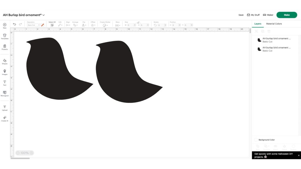 Duplicating the bird in design space
