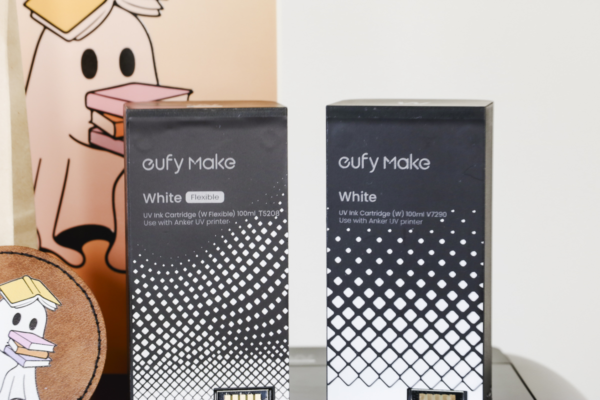 Flexible white ink packaging.