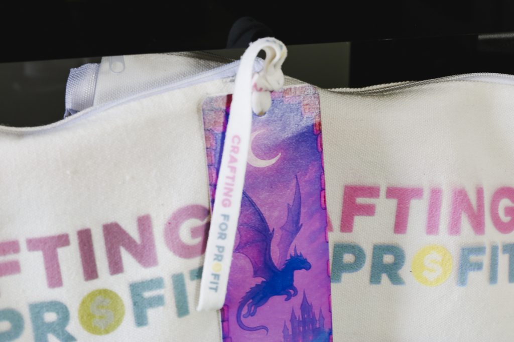 Flexible white ink bookmark.