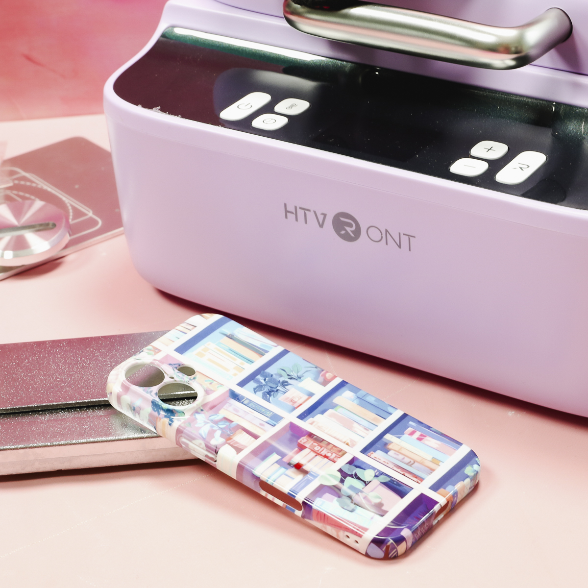 HTVRont Phone Case heat press review.