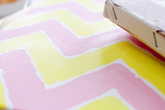 Glue removed from painted canvas