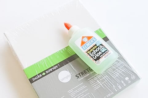 Glue and canvas