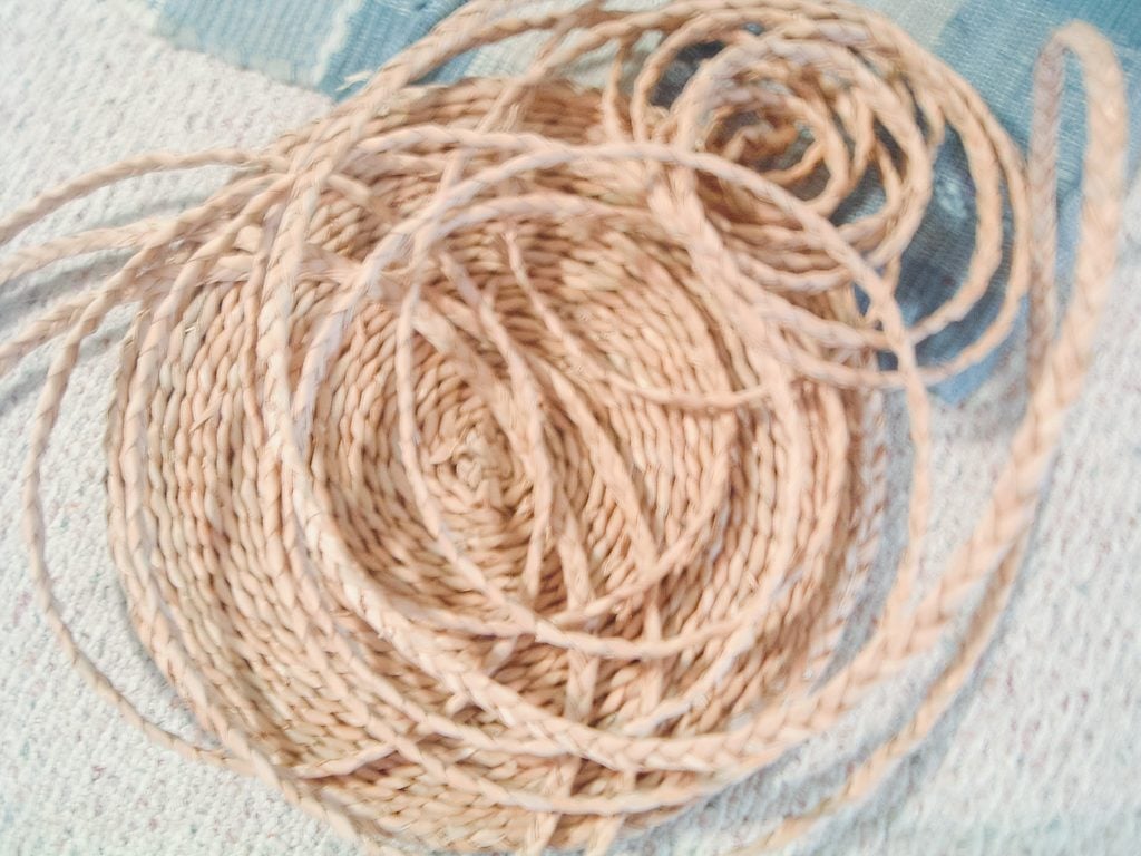 Unraveled seagrass cushion