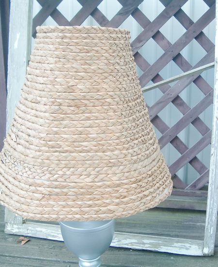 DIY seagrass lamp shade