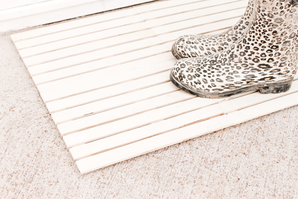 Painted wooden doormat