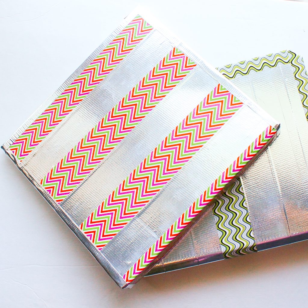 bringing new life to binder with duct tape
