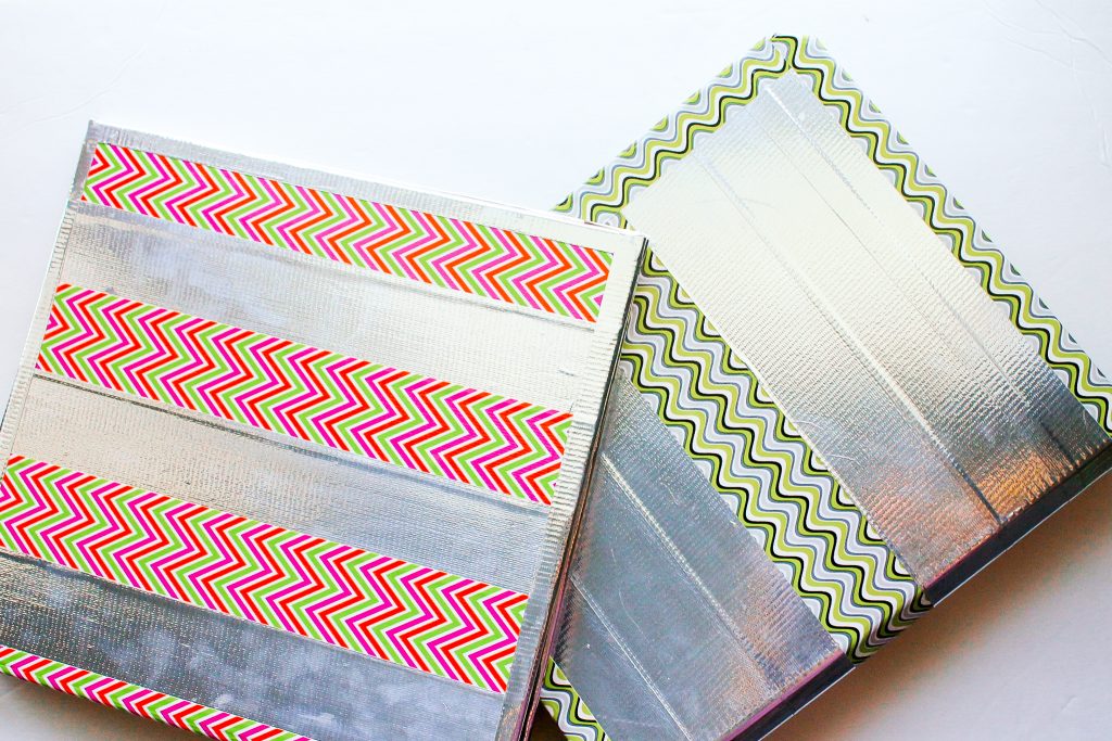 custom binders decorated with duct tape