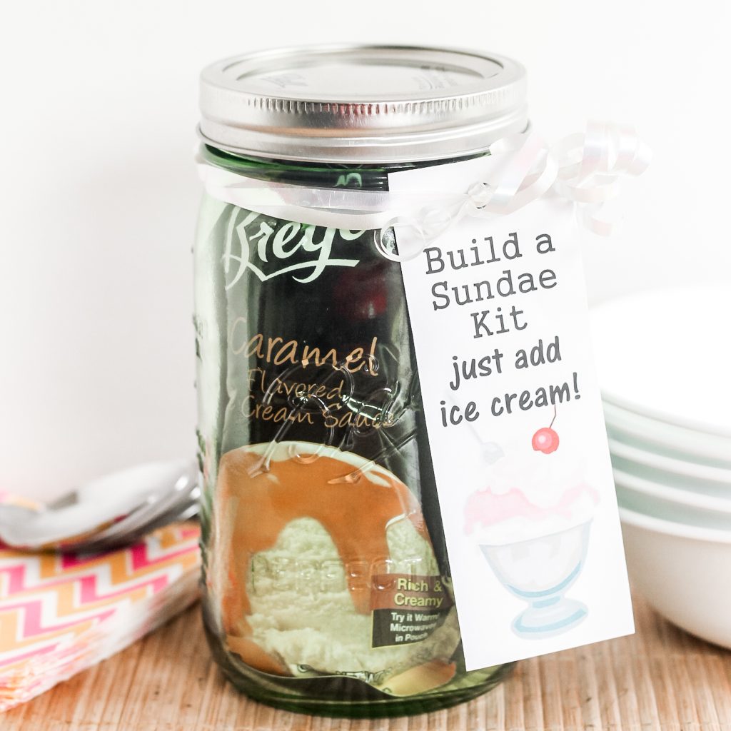 Jar with gift tag