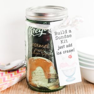 Jar with gift tag