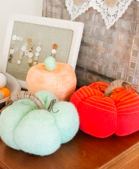 Finished sweater pumpkins