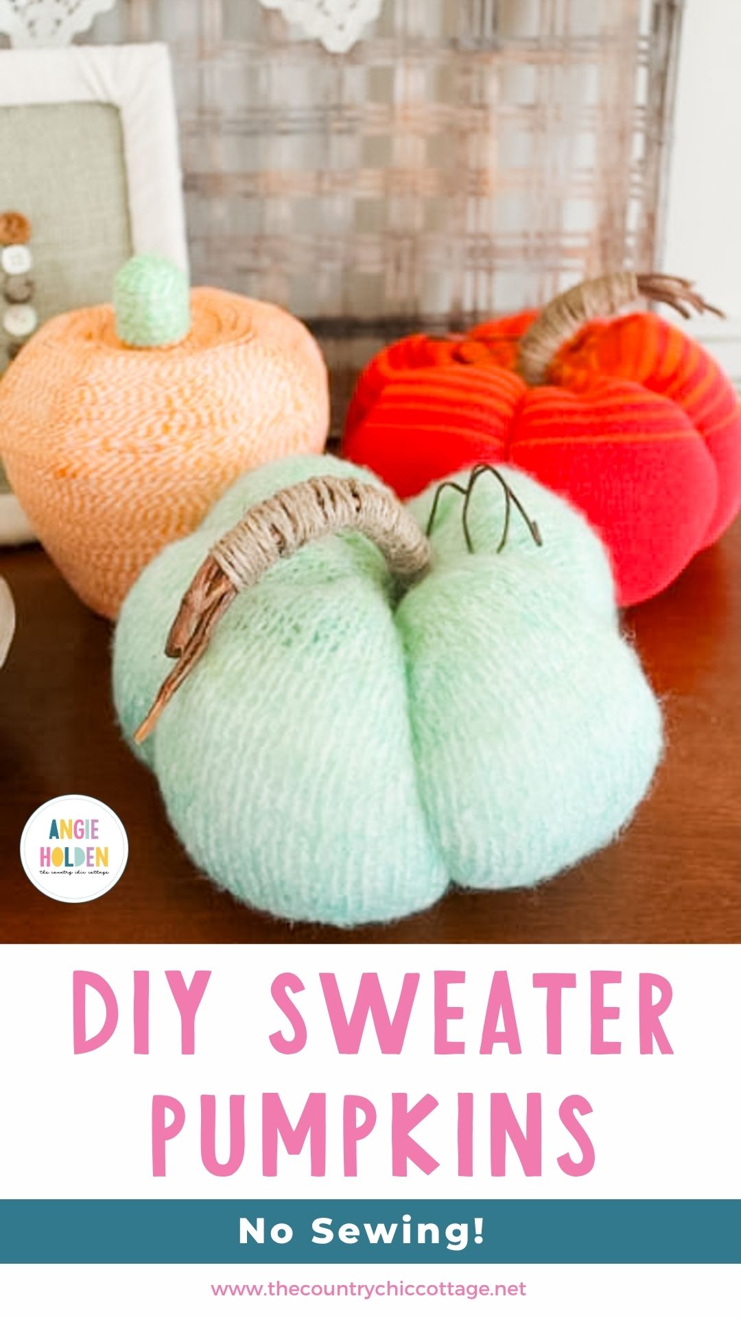 No sew DIY Sweater Pumpkins