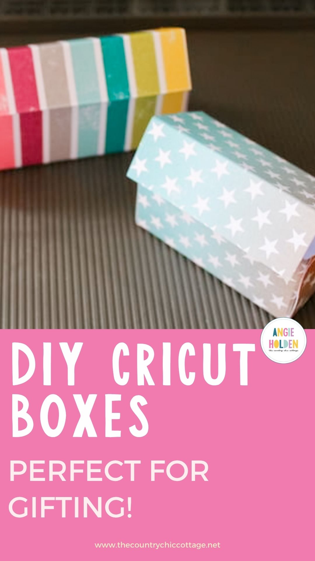 Gift boxes made with a Cricut