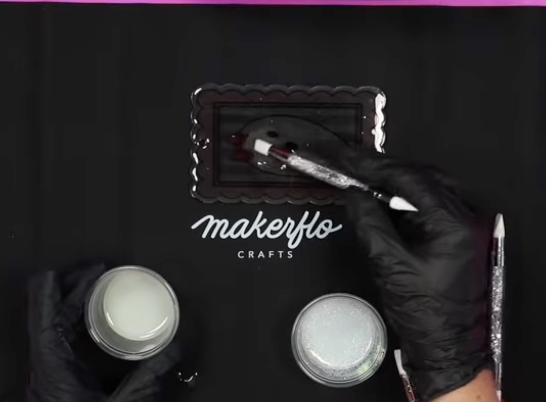 Mix glow-in-the-dark UV resin with regular UV resin.