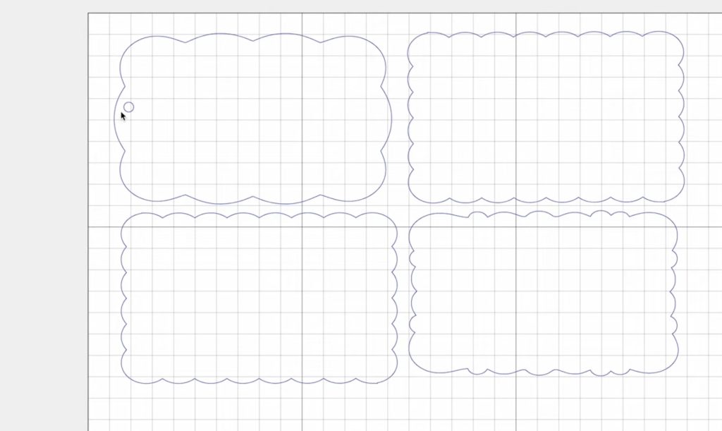 Add hole to design to put bookmark ribbon through.