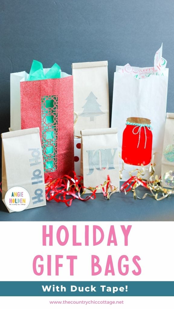 DIY gift bags with duck tape