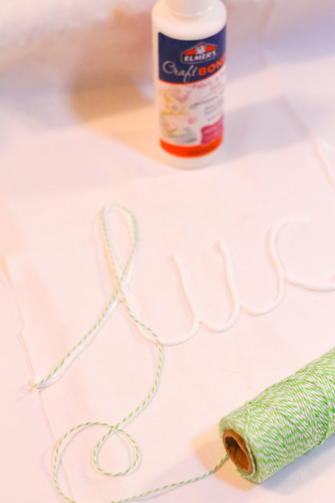 adding twine to craft glue