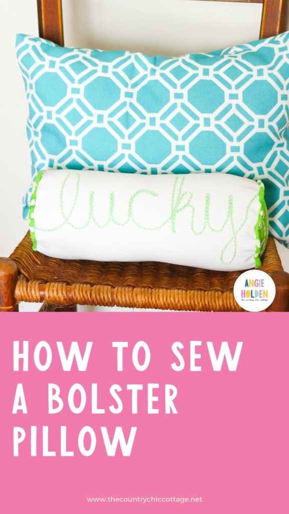 How to sew a bolster pillow