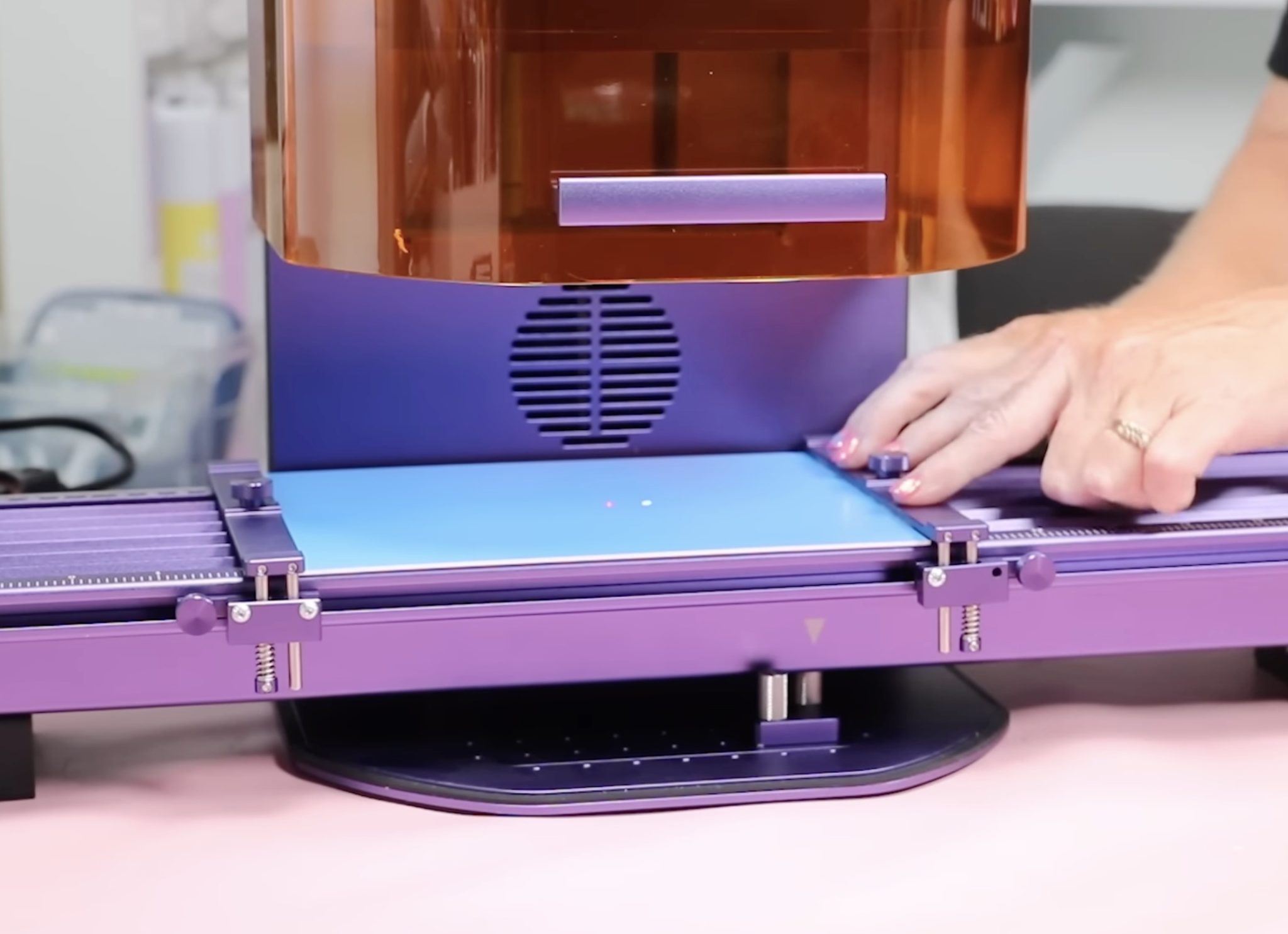 Add acrylic to the slide extender.