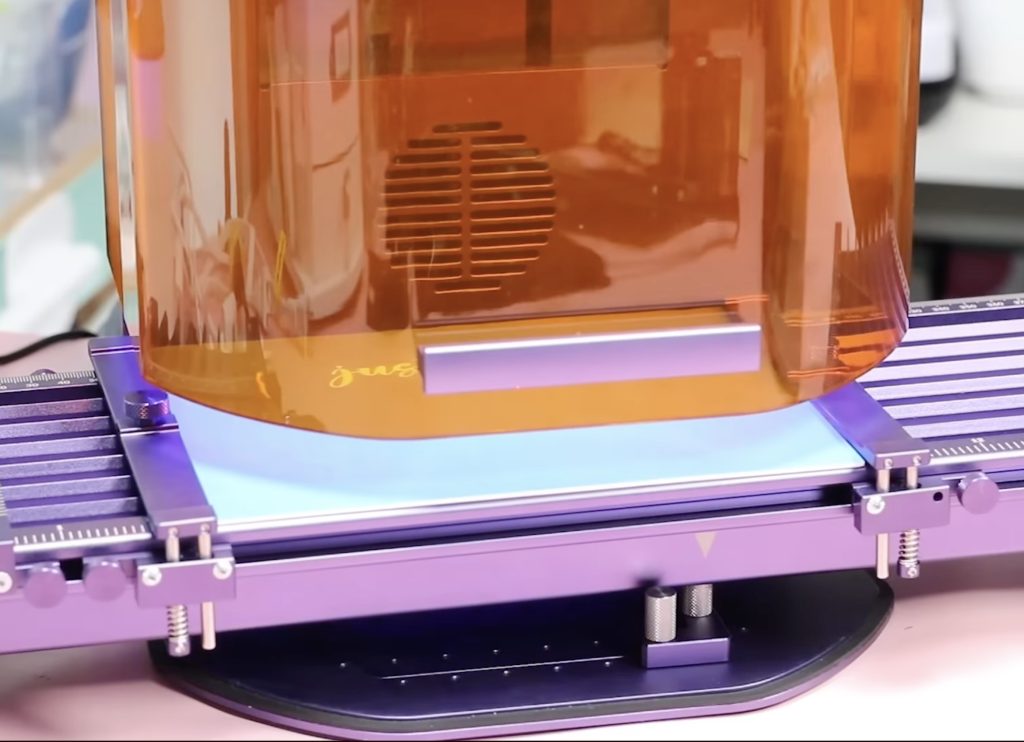 Close the laser shield and start the laser.