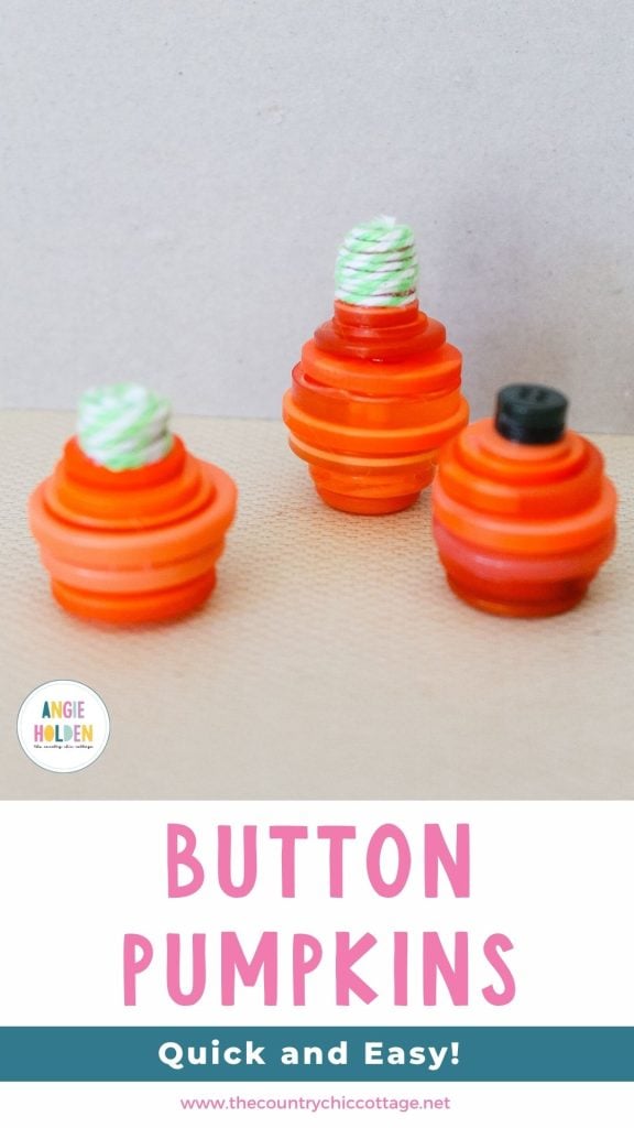 quick and easy button pumpkins