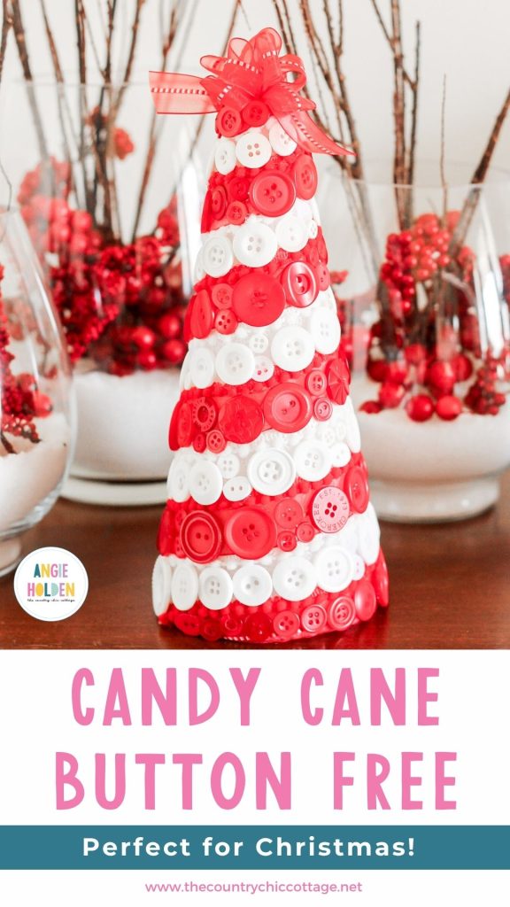 Candy cane. button tree decoration