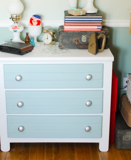 Painted and stenciled nightstand
