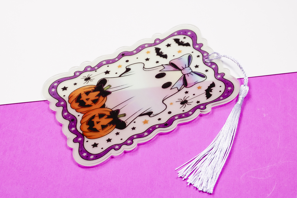 Glow-in-the-Dark UV resin on clear acrylic.