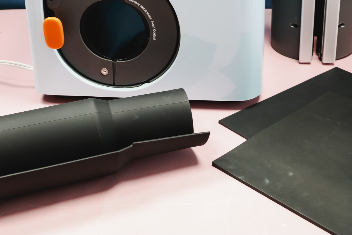 HTVRont auto tumbler press with inserts and rubber mats.