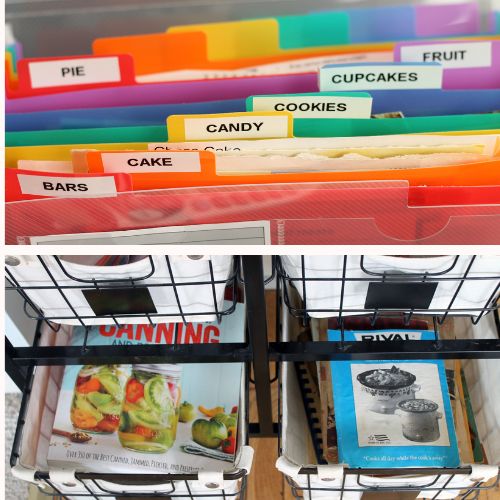 more options for recipe organization