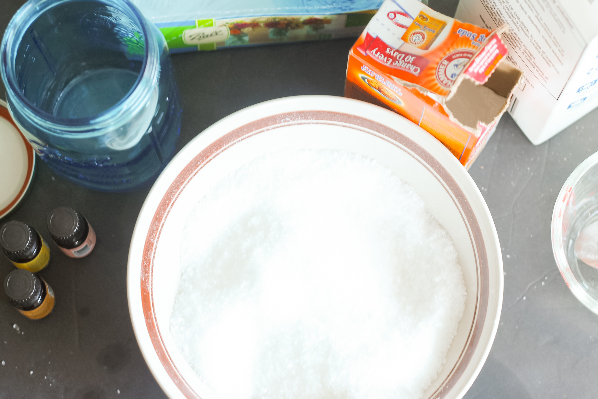 Epsom salts and essential oils