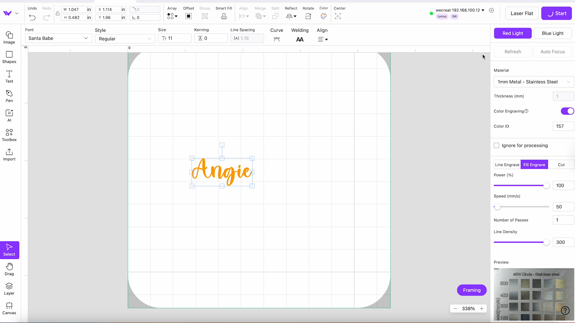 adding color engrave numbers