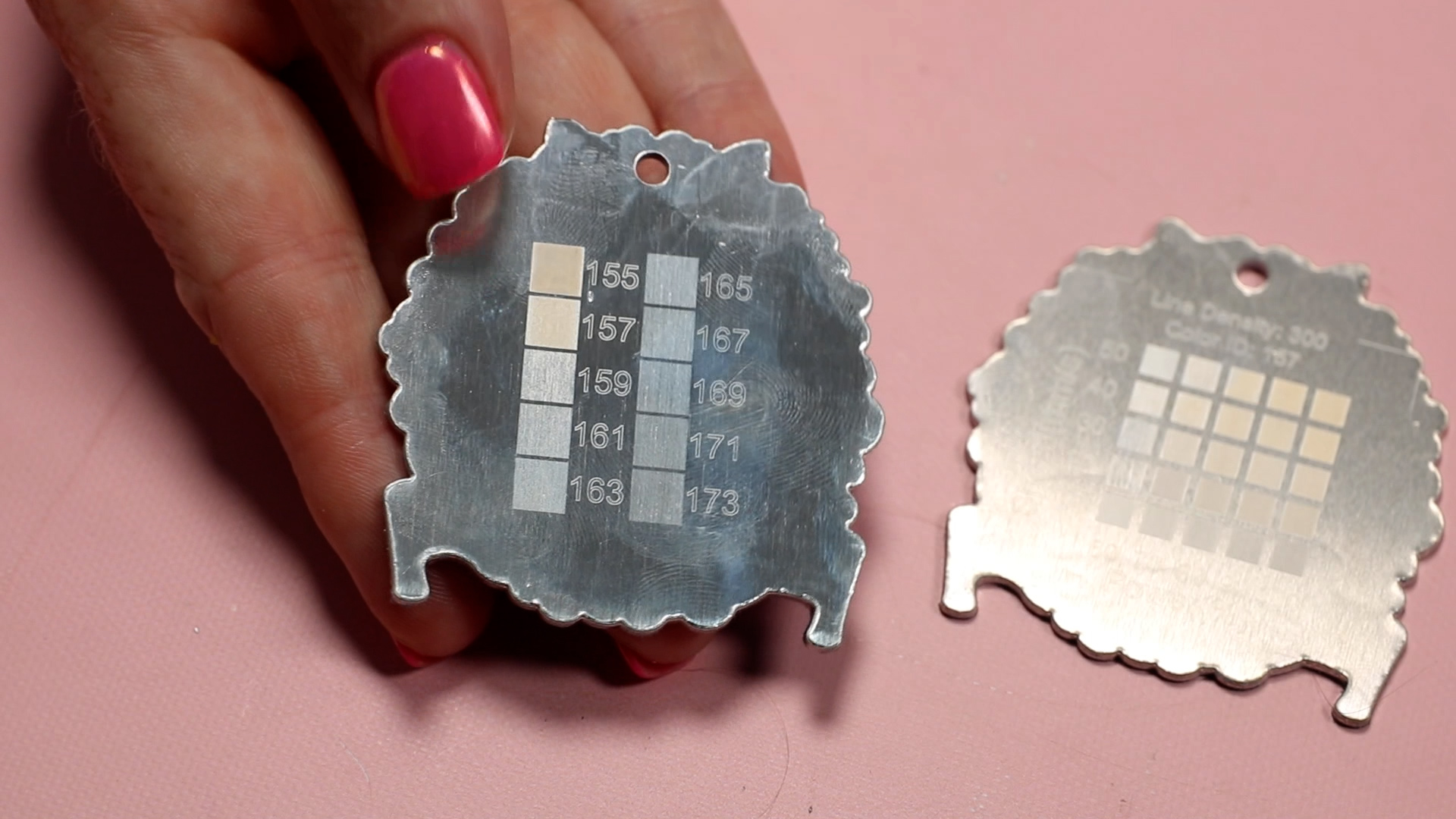 color engraving test pieces