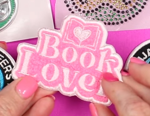 Chenille embroidered patch.