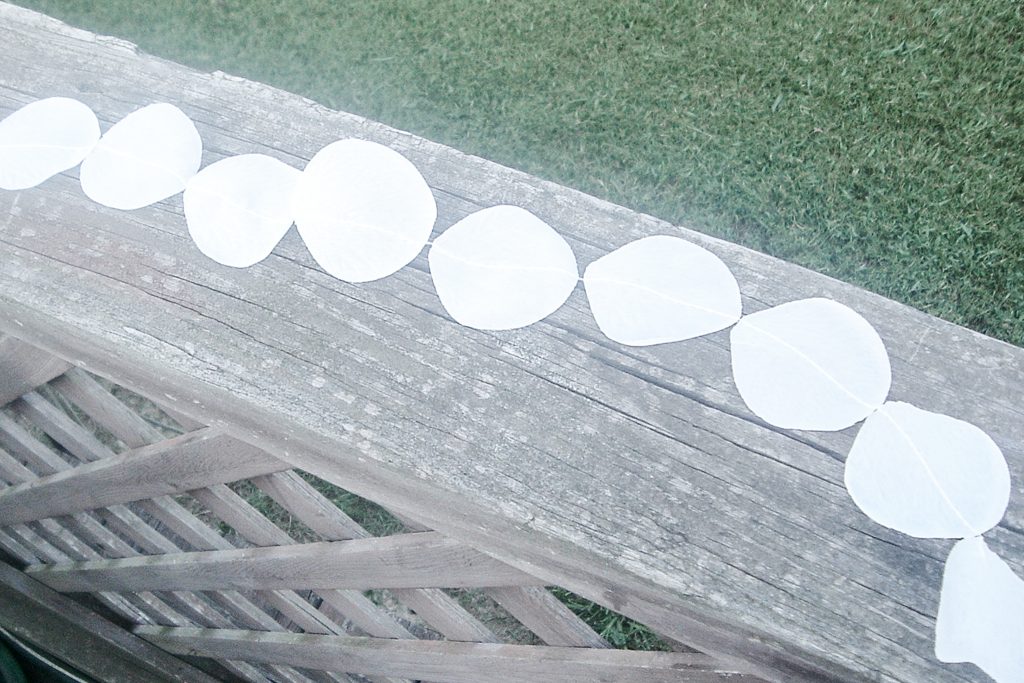 Sewn silk rose petals