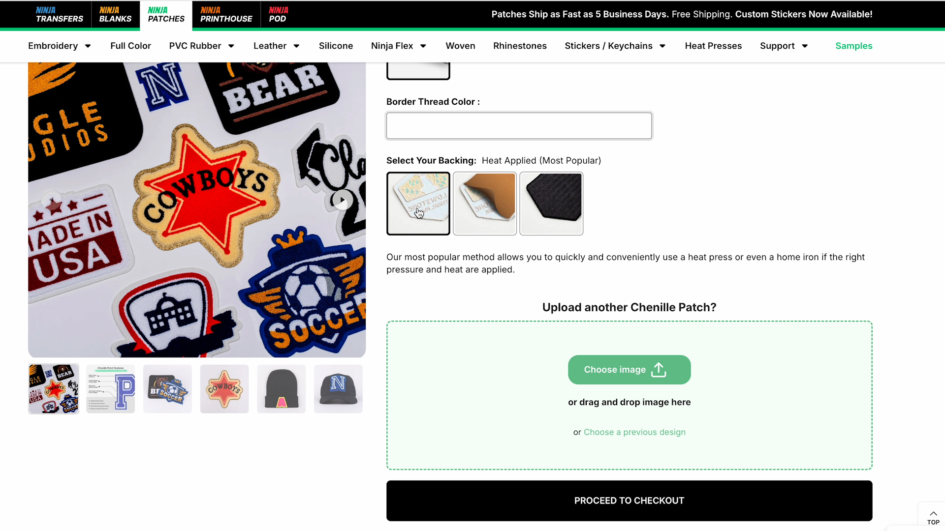 selecting patch backing