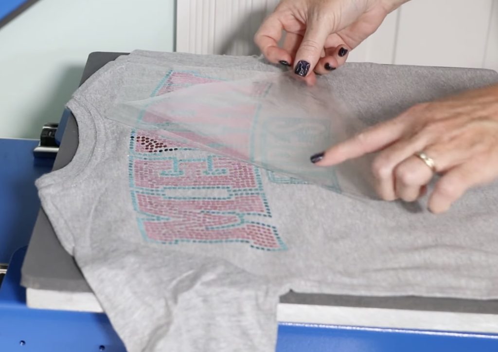 Remove carrier sheet.