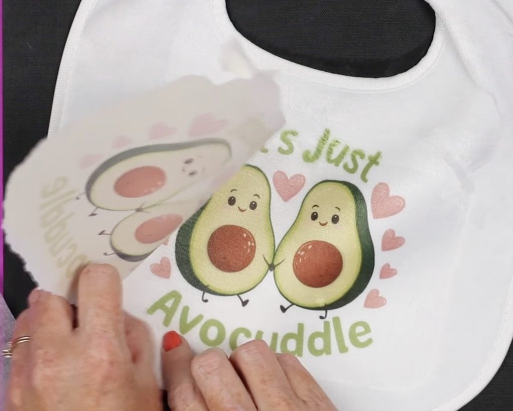 Remove sublimation print.