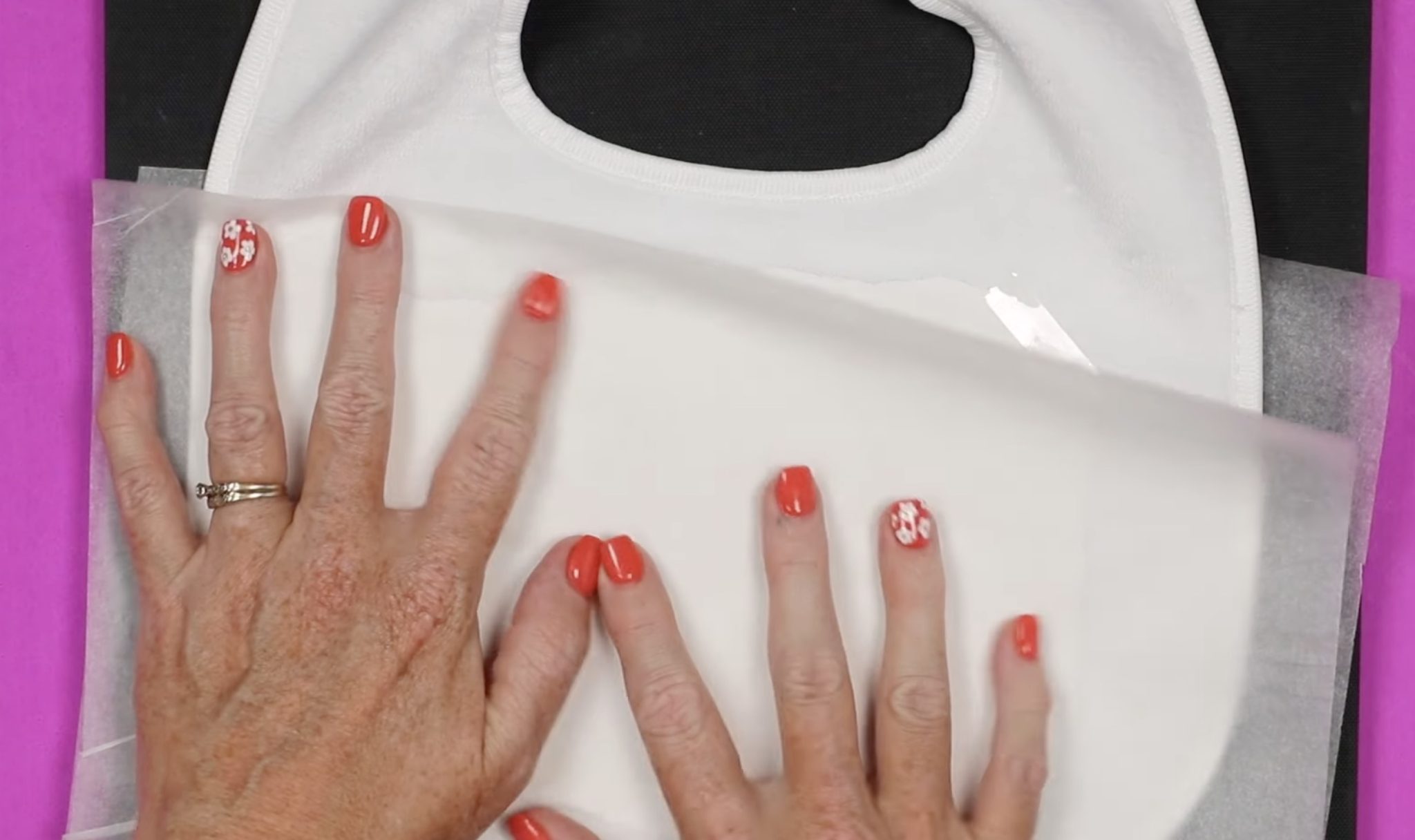 Cover with protective paper.