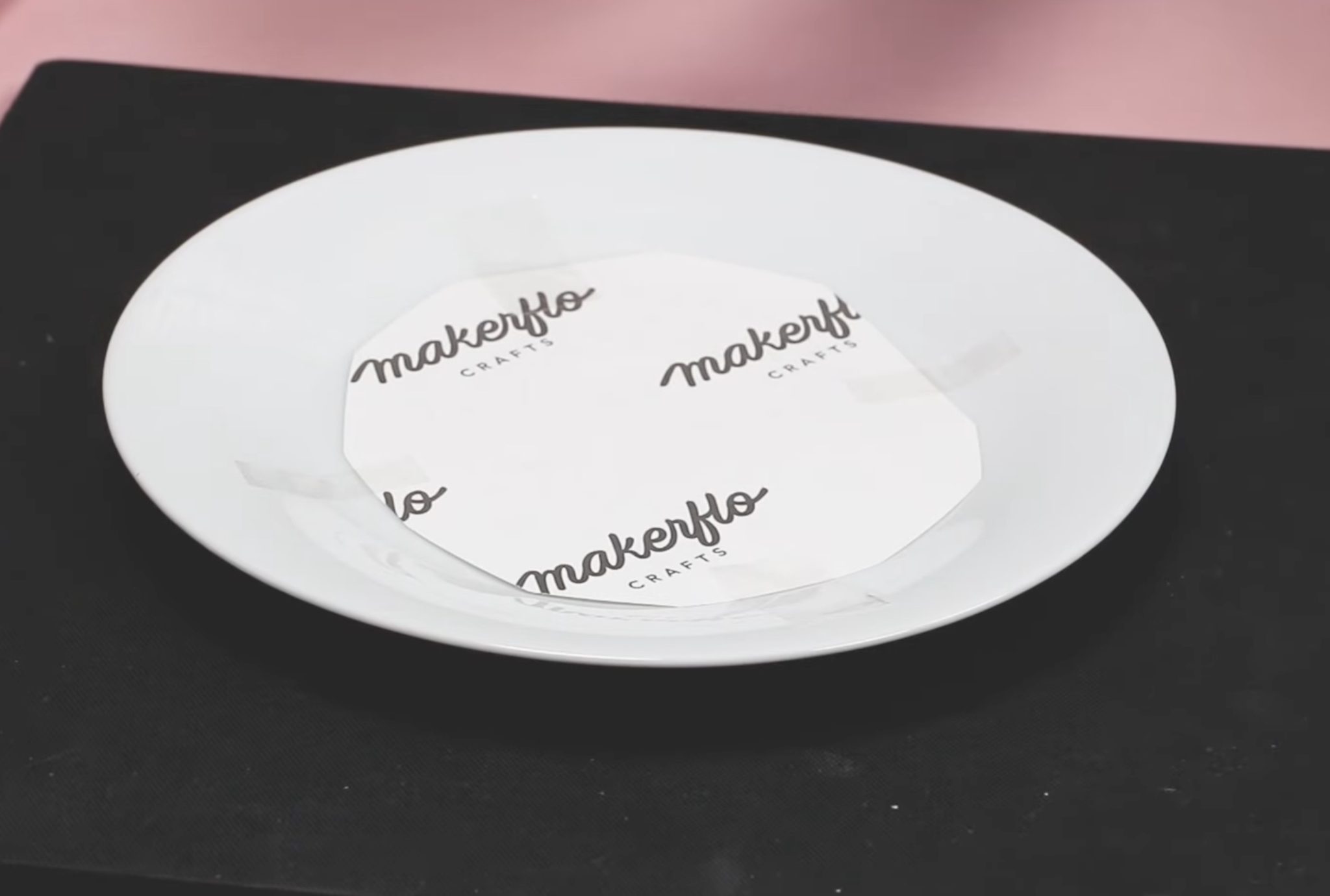 Locate sublimation print on plate.