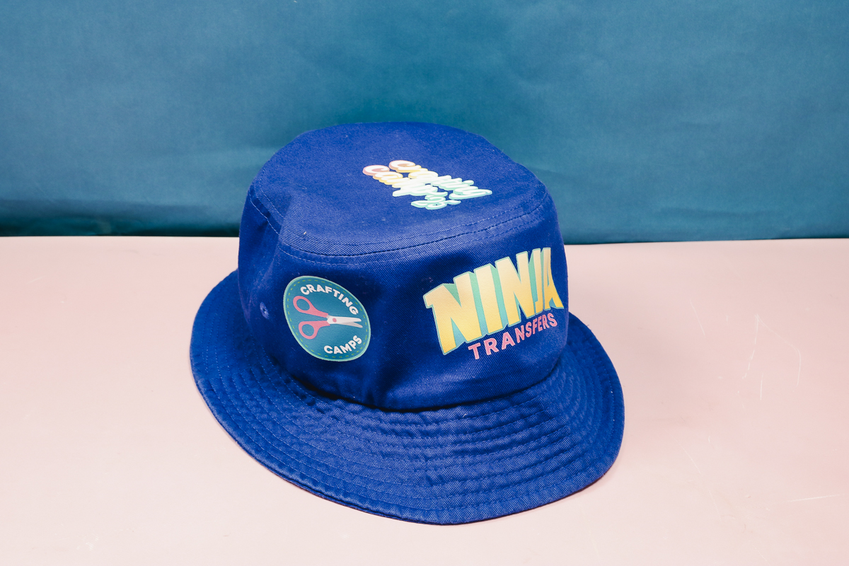Finished DTF print bucket hat.