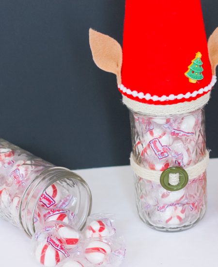 Christmas elf mason jar idea