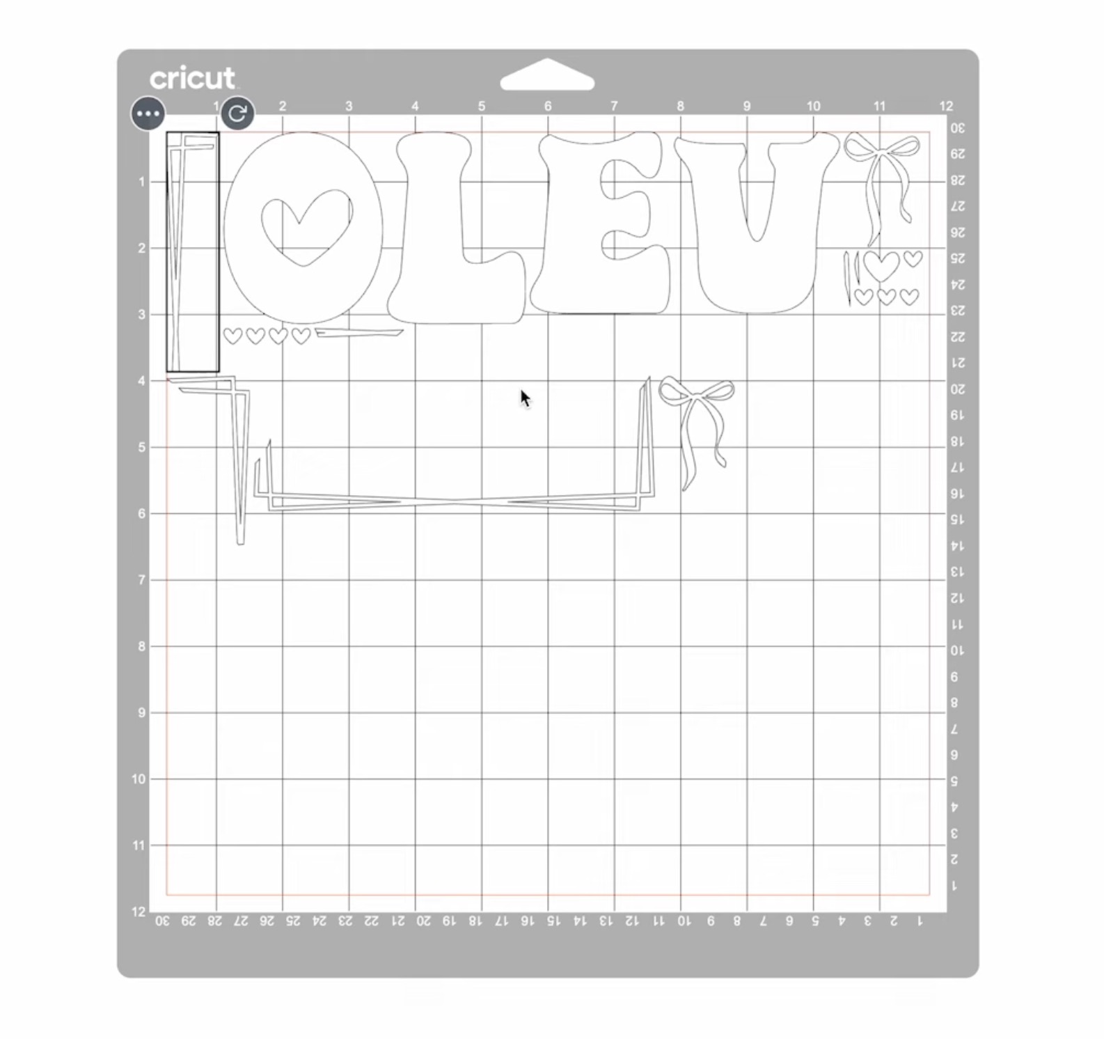 Attach the design so it cuts out correctly.