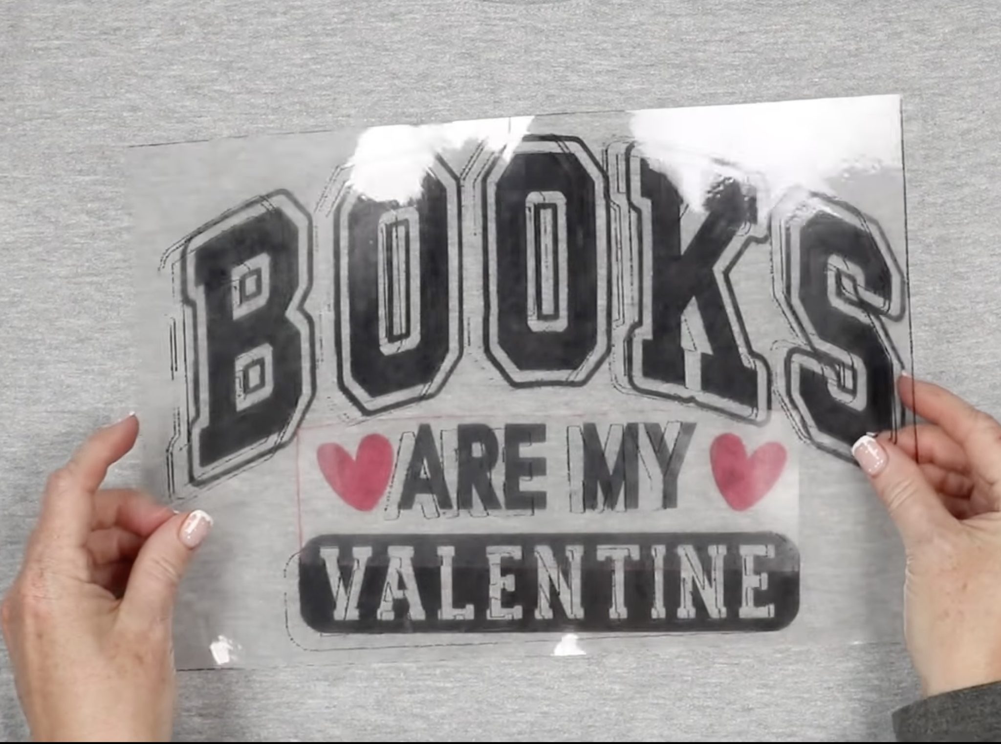 Cover with carrier sheet to protect Lush HTV.